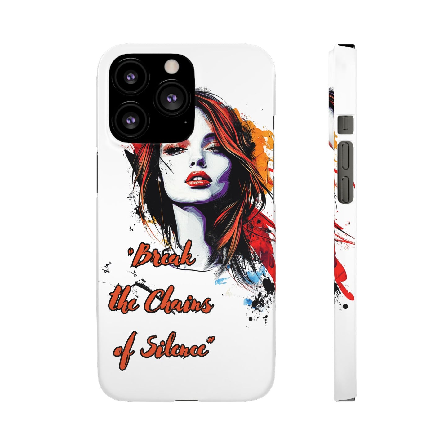 Empowering Art Snap Cases, Phone Cover, Break the Chains of Silence, Unique Gift, Inspirational Tech Accessories