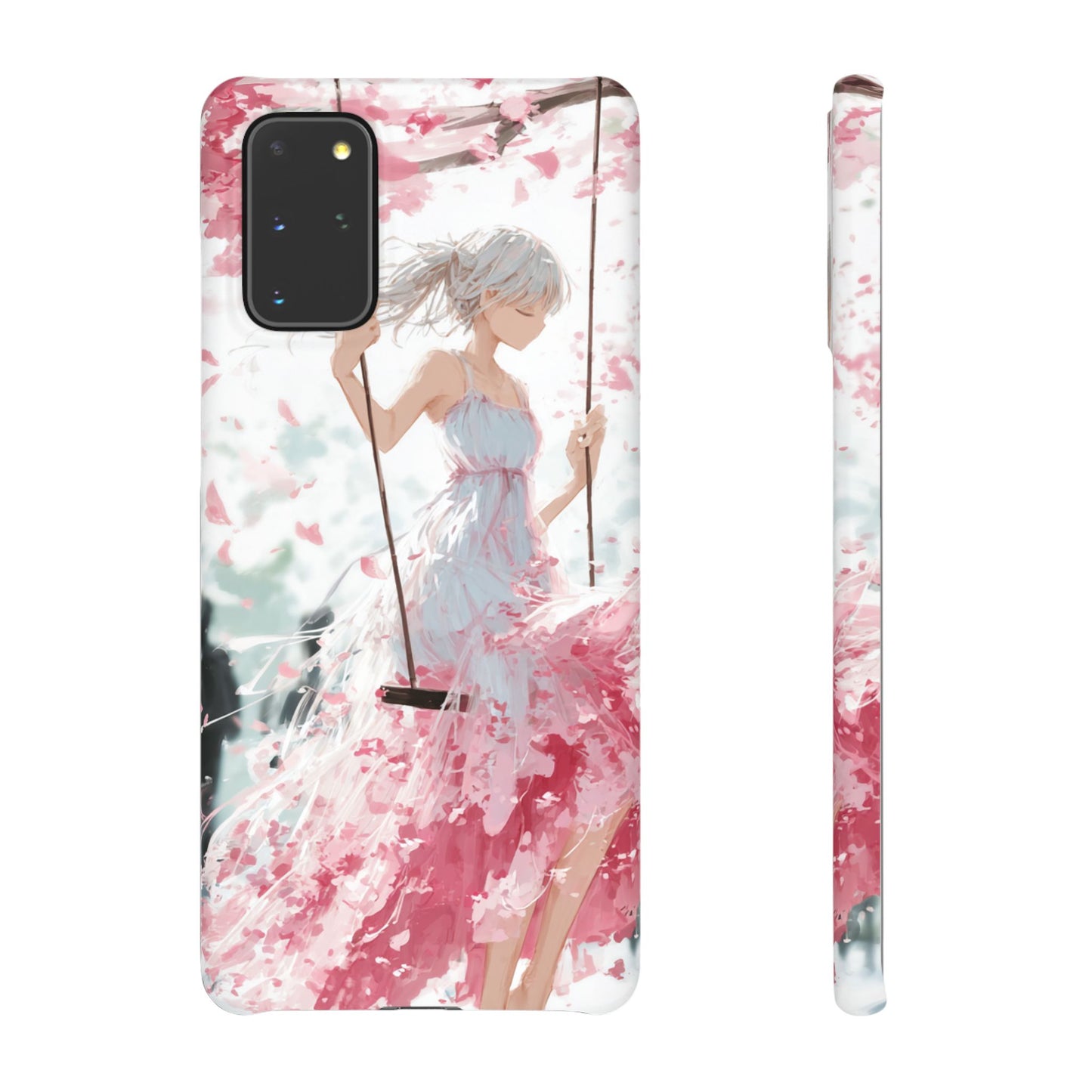 Elegant Floral Snap Cases for iPhone, Personalized Phone Covers, Cute Spring Gifts, Anime Aesthetic Accessories, Flower-themed Cell [...]
