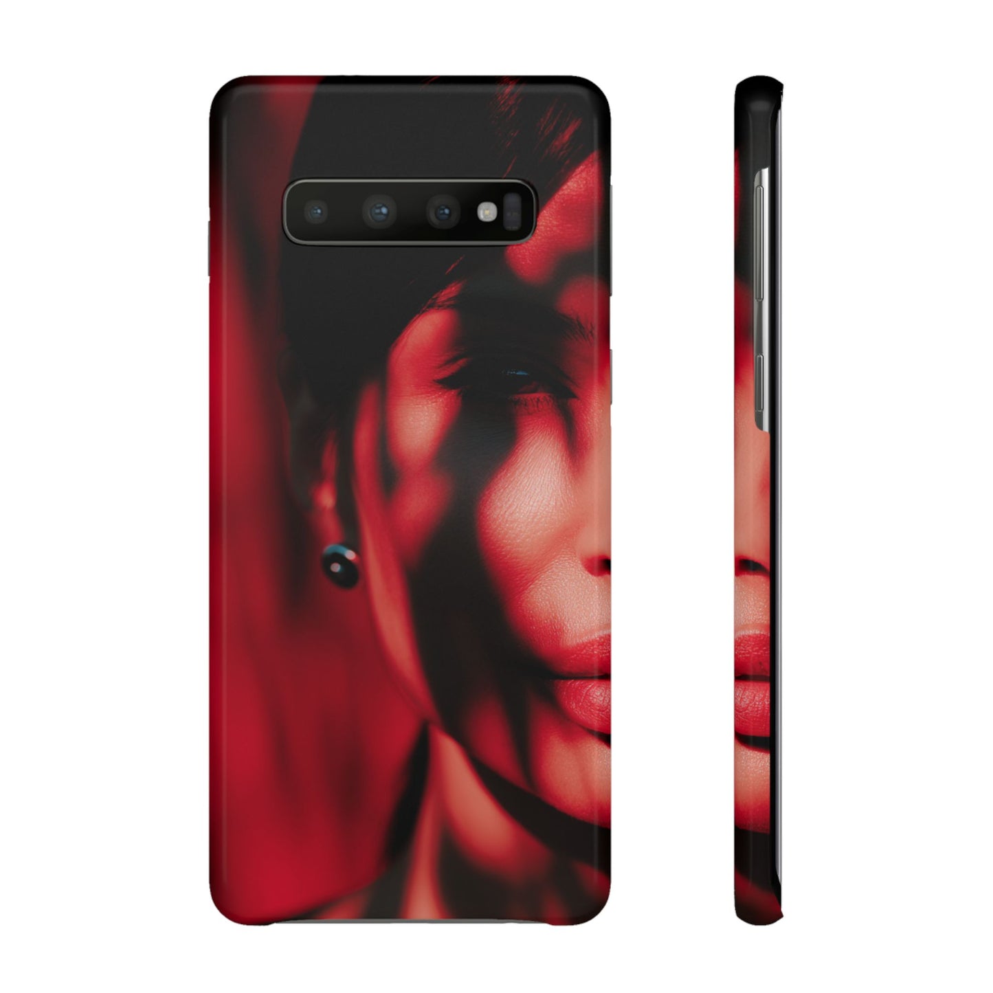 Stylish Snap Cases for Phone, Artistic Phone Cover, Unique Gifts, Red Aesthetic Case, Trendy Accessory, Vibrant Protection