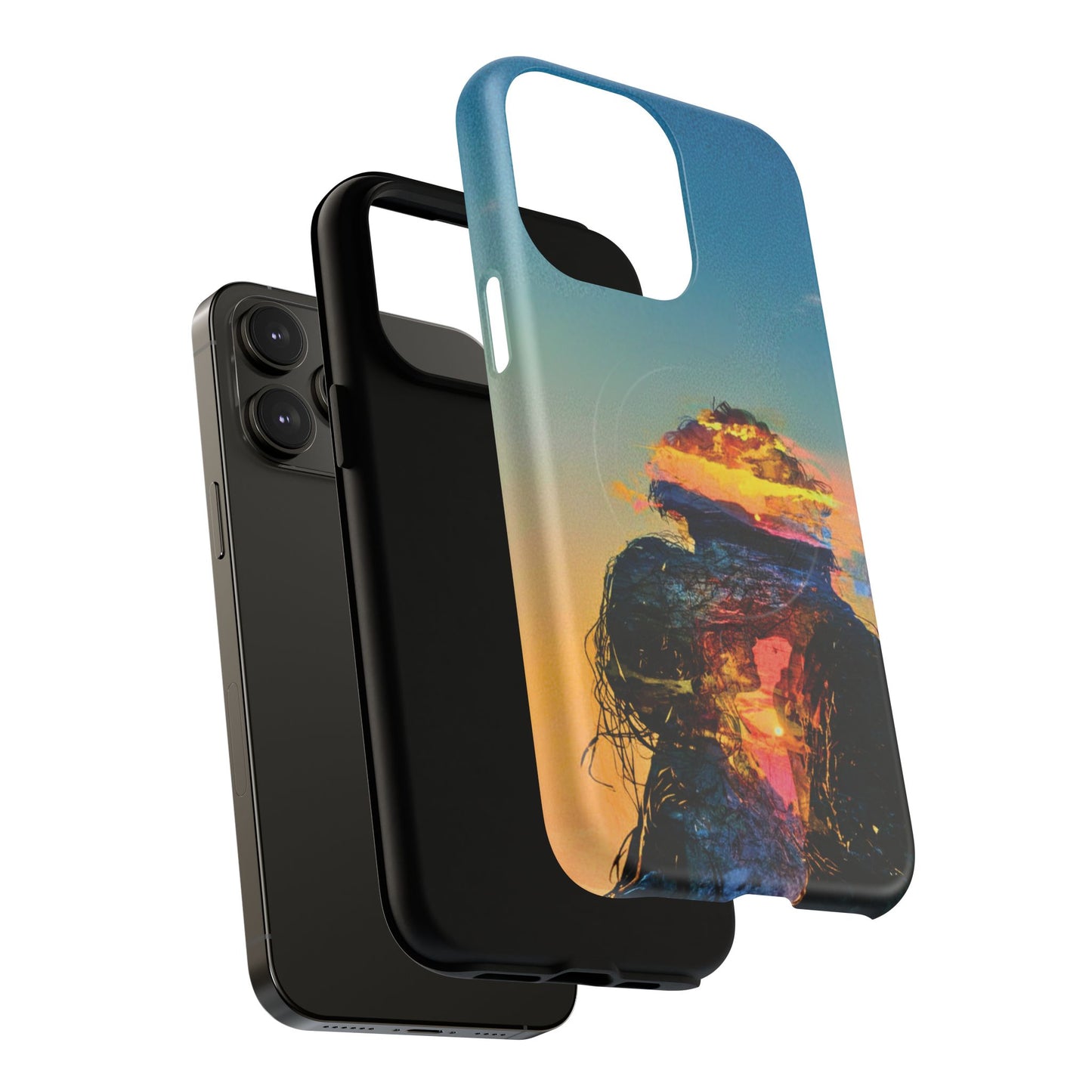 Abstract Sunset Silhouette Tough Magnetic Phone Case