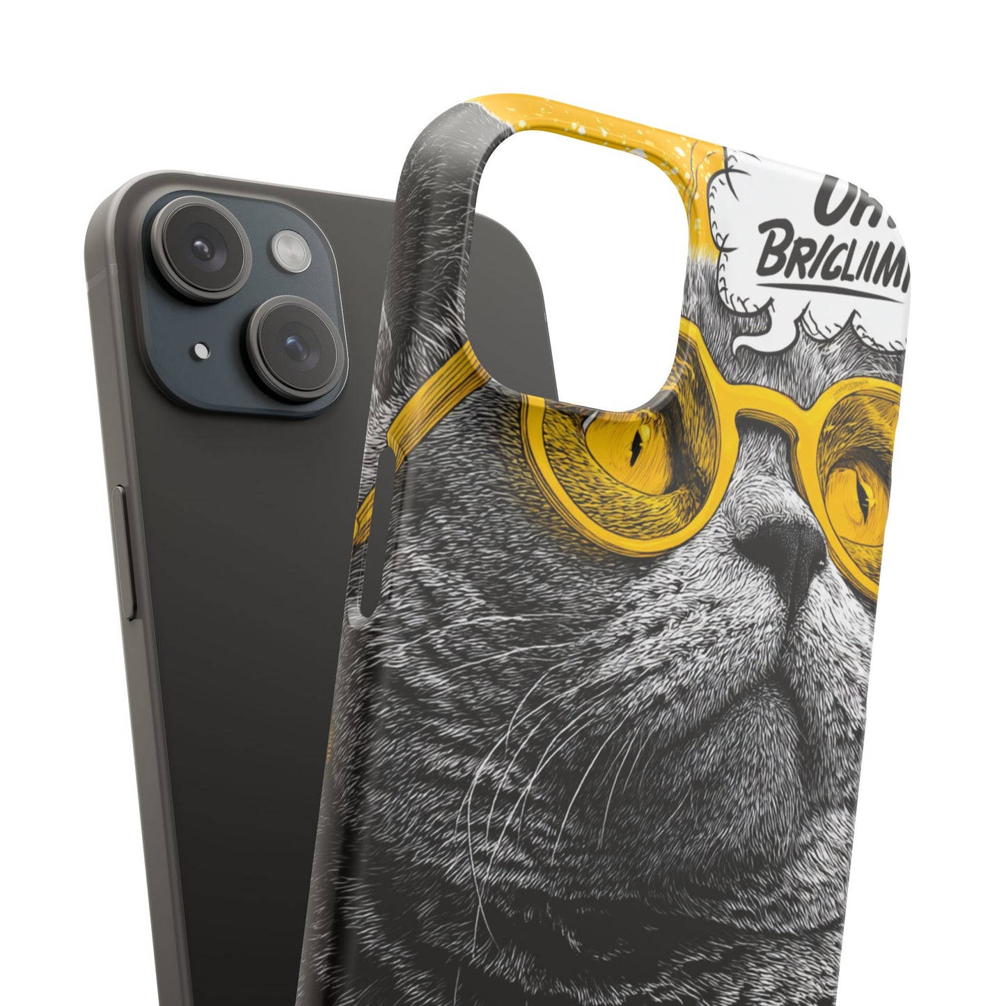 Playful Cat Snap Case - Quirky Phone Cover for Cat Lovers, Gift for Pet Enthusiasts, Funny Accessory for Any Occasion