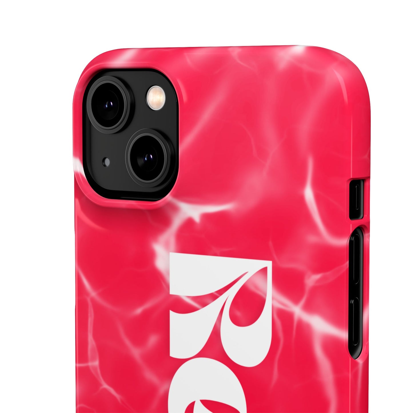 Vibrant Red Snap Case for iPhone, Trendy Phone Cover, Gift for Her, Summer Accessory, Stylish Tech Protection