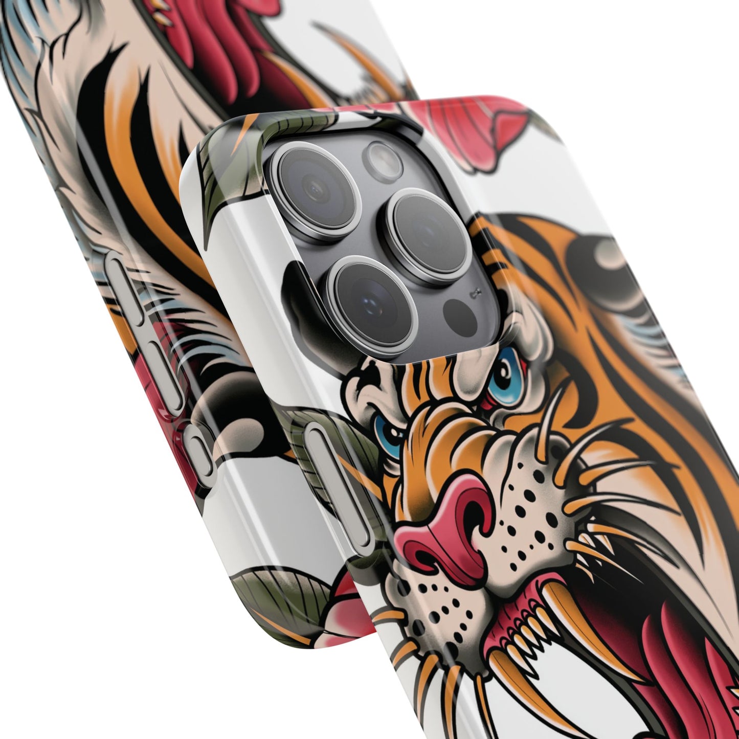 Tiger Floral Phone Case — Vintage Roaring Tiger Snap Case