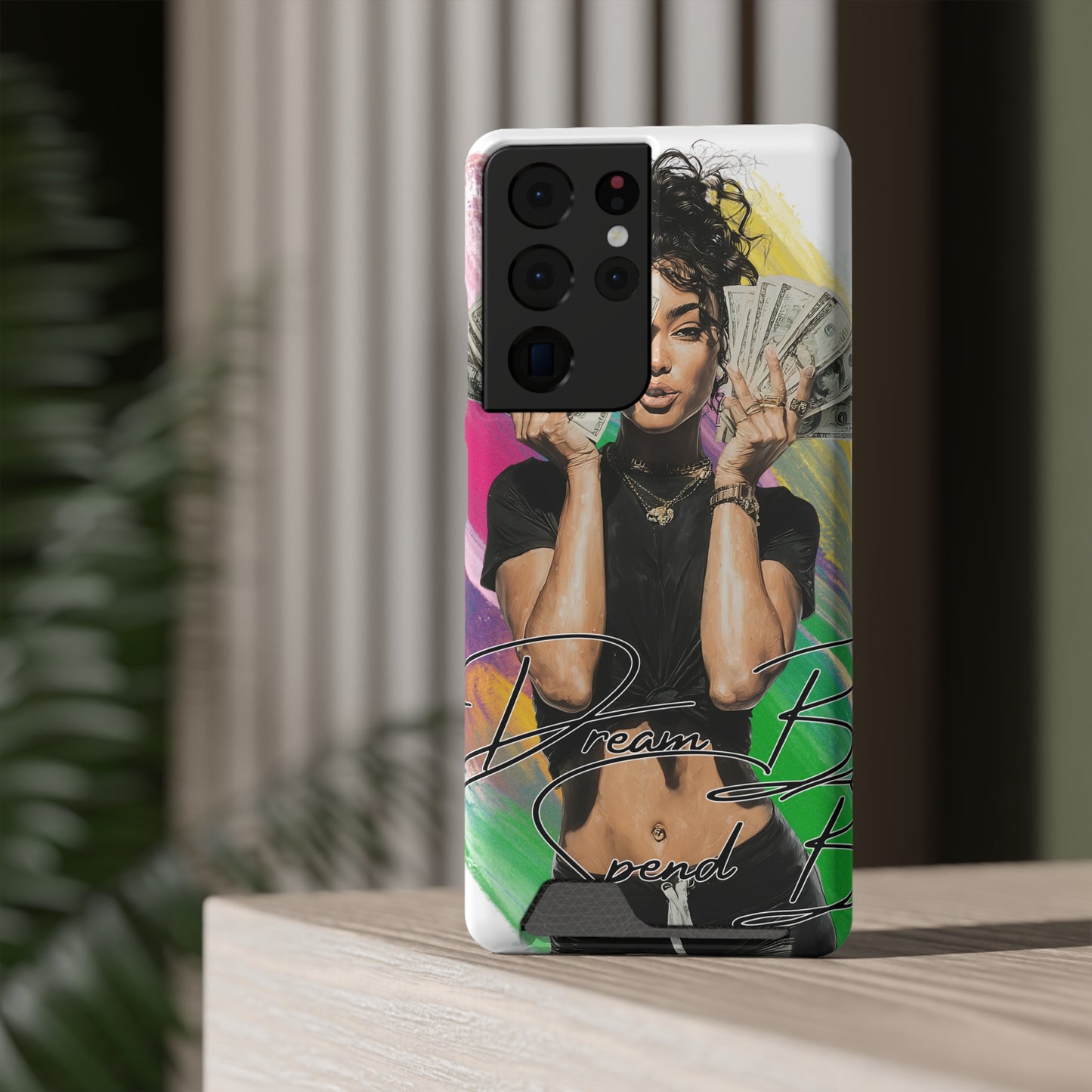 Vibrant Phone Case with Card Holder - Dream Big, Stylish Accessory for Teens & Young Adults, Perfect Gift for Birthdays, Graduations, [...]