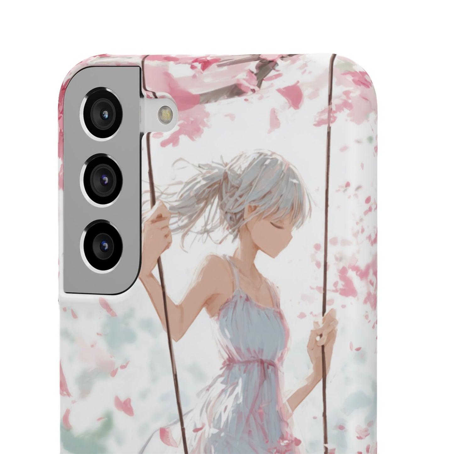 Elegant Floral Snap Cases for iPhone, Personalized Phone Covers, Cute Spring Gifts, Anime Aesthetic Accessories, Flower-themed Cell [...]