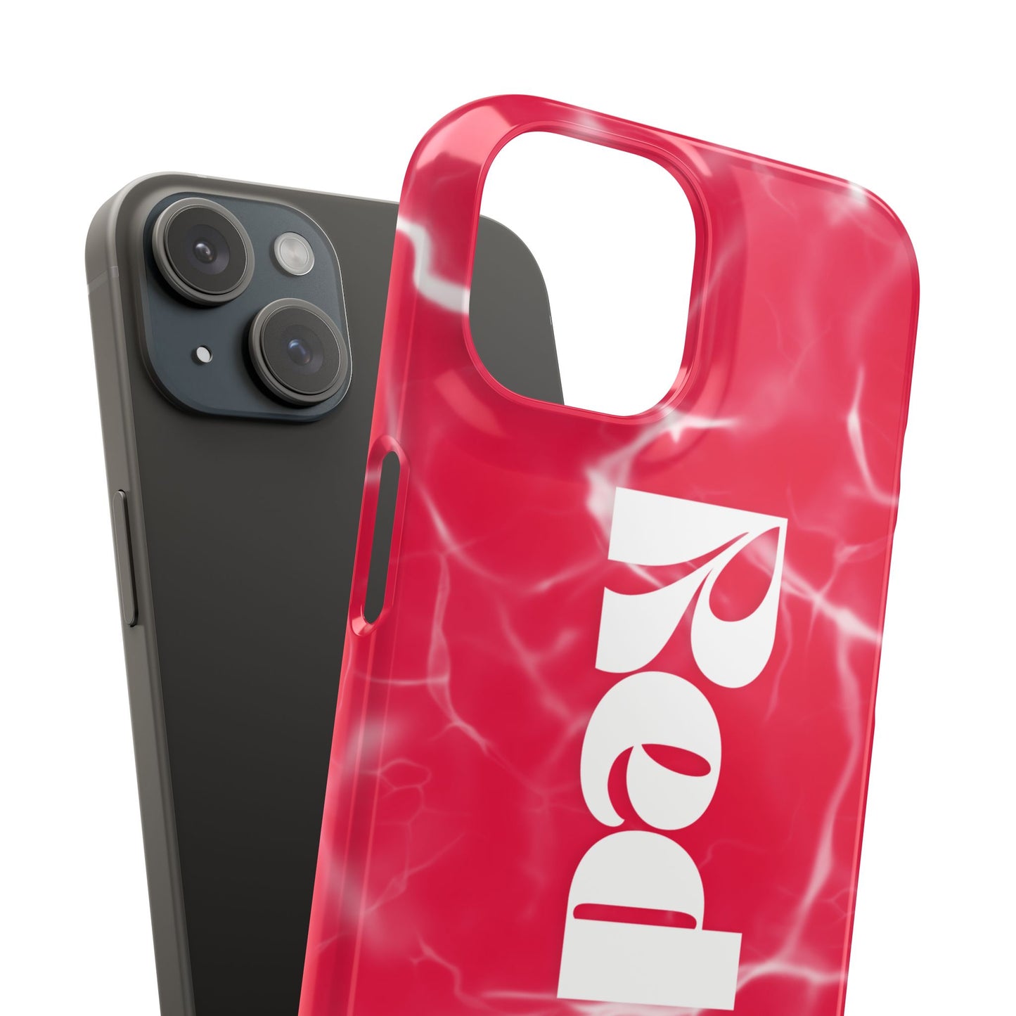 Vibrant Red Snap Case for iPhone, Trendy Phone Cover, Gift for Her, Summer Accessory, Stylish Tech Protection
