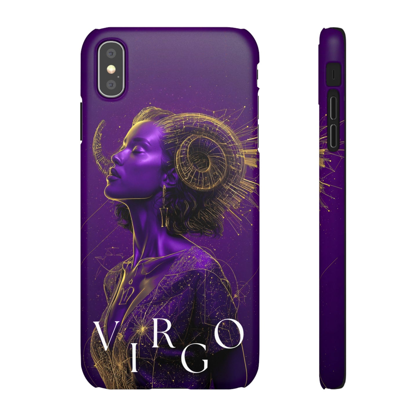 Purple Gold Celestial Virgo Snap Case and Protective Cover for Samsung and iPhone
