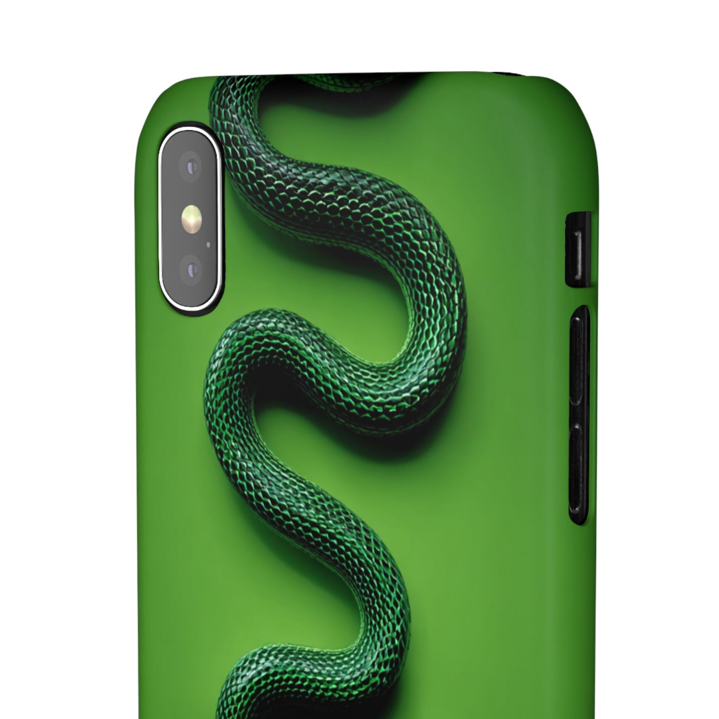 Green Snake Snap Case for iPhone, Stylish Phone Cover, Unique Gift, Trendy Accessory, Birthday, Nature Lover's Phone Case