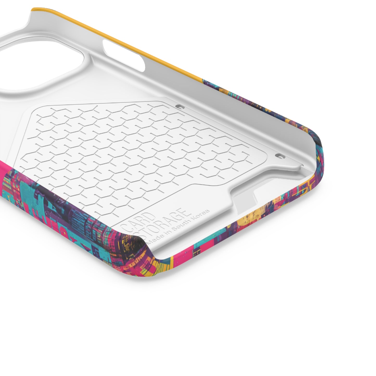 Vibrant Phone Case With Card Holder - Retro Style, Hip Hop Lover's Accessory, Colorful Gift, Music Enthusiast Essential, Unique Phone [...]