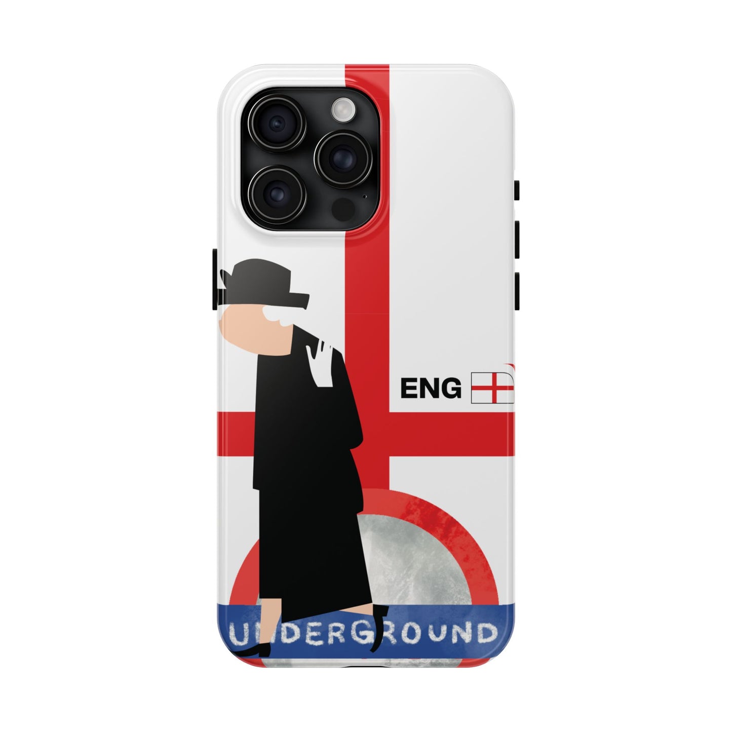 England World Cup Underground Tough Phone Case — Mod Retro London Tube Design