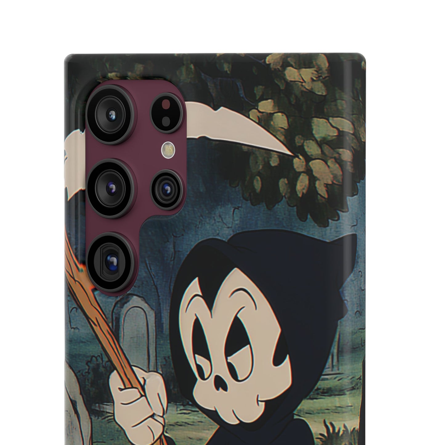 Grim Reaper Snap Case, Halloween Phone Case, Cute Death Phone Cover, Spooky Accessories, Unique Phone Protector