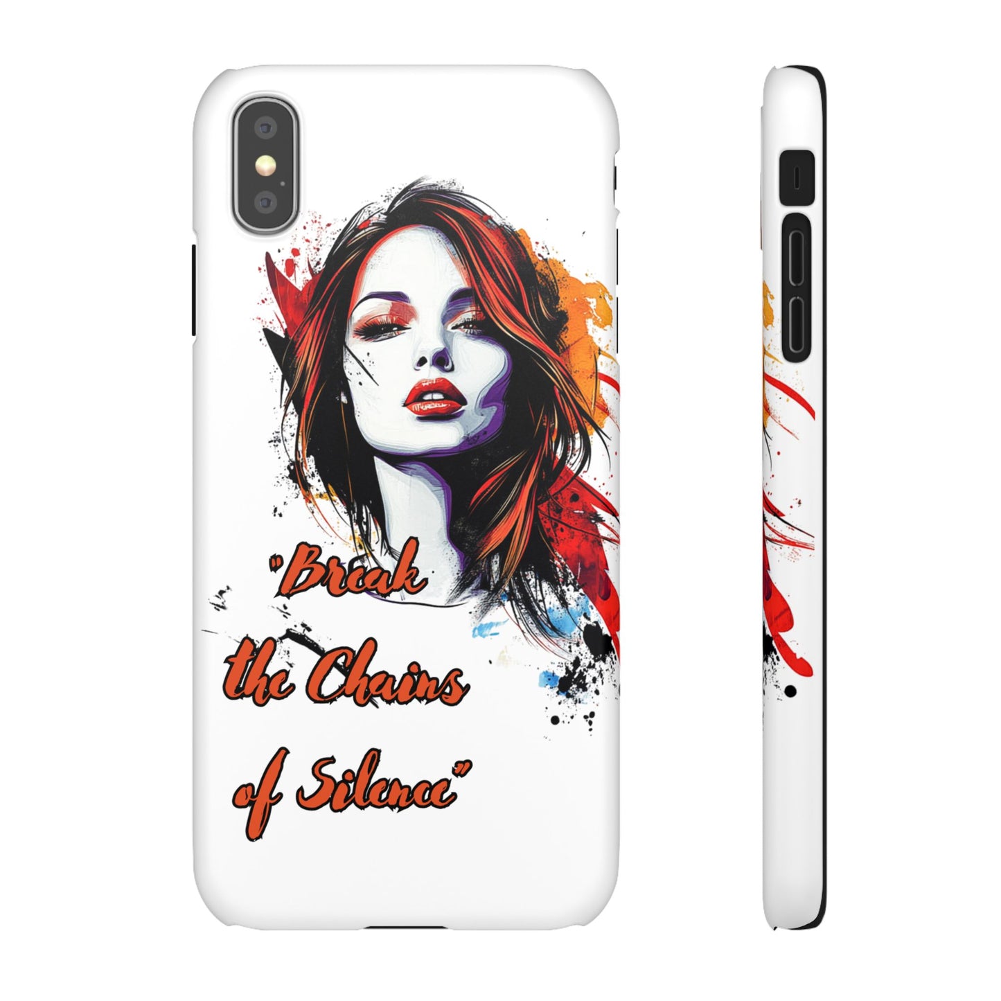Empowering Art Snap Cases, Phone Cover, Break the Chains of Silence, Unique Gift, Inspirational Tech Accessories