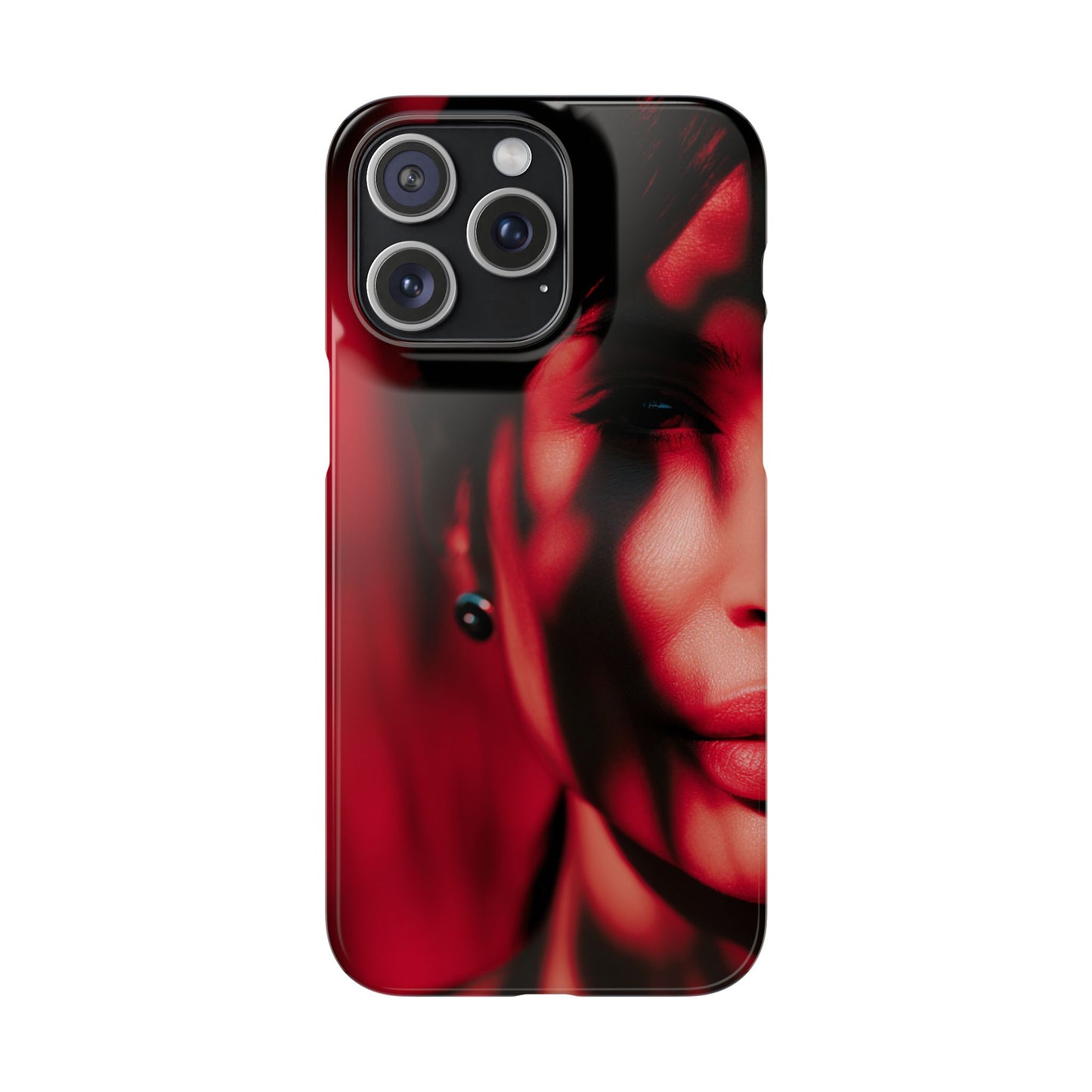 Stylish Snap Cases for Phone, Artistic Phone Cover, Unique Gifts, Red Aesthetic Case, Trendy Accessory, Vibrant Protection
