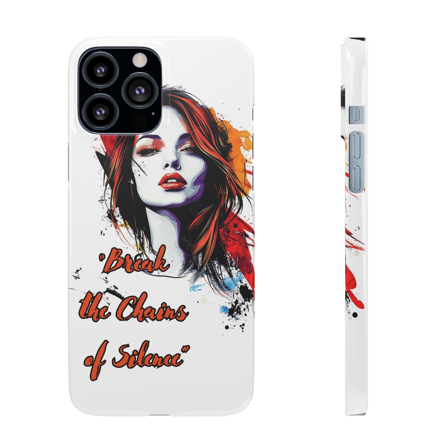 Empowering Art Snap Cases, Phone Cover, Break the Chains of Silence, Unique Gift, Inspirational Tech Accessories