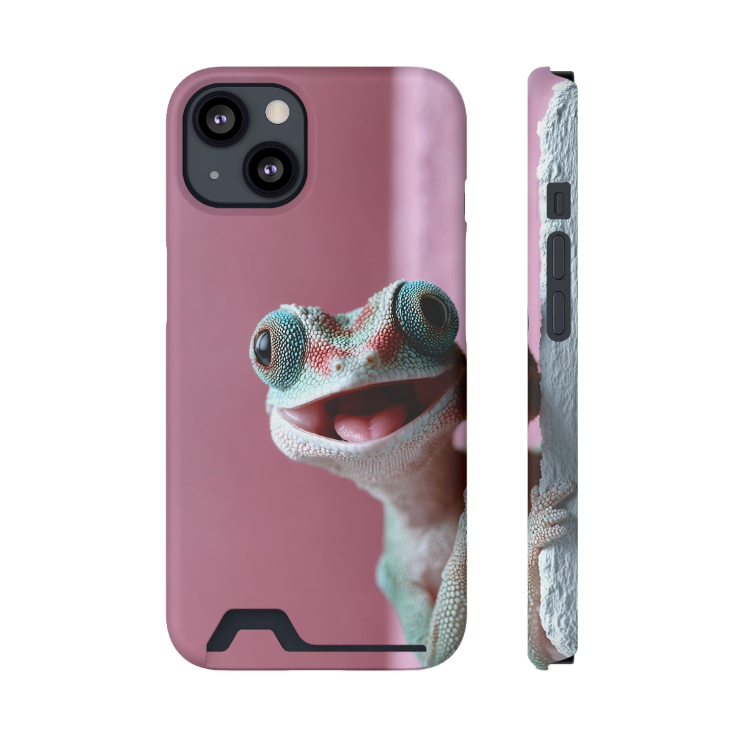 Whimsical Phone Case with Card Holder - Cute Gecko Design, Fun Gift for Kids, Stylish Accessory for Everyday Use, Perfect for [...]