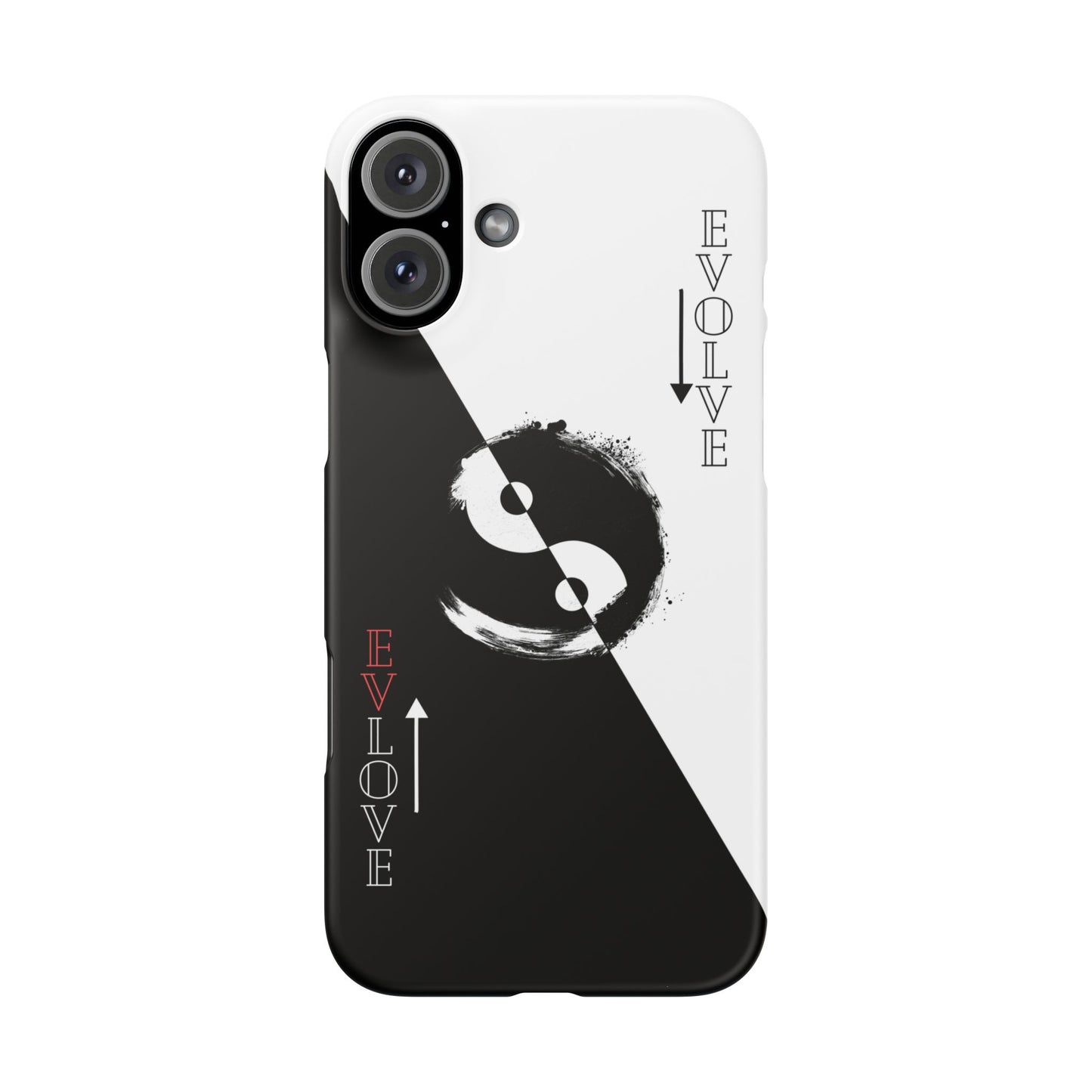 Yin Yang Evolve Black and White Snap Case Cover for iPhone and Samsung
