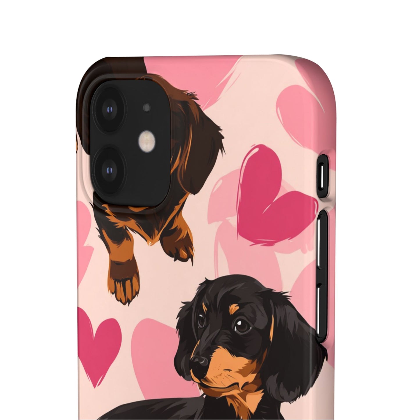 Pink Dachshund Love Phone Case for Iphone and Samsung Customistion and Free Shipping Avvialable