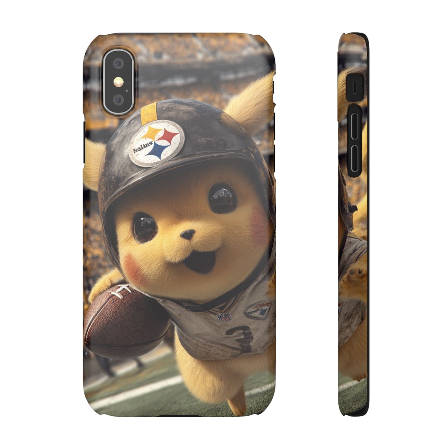 Fun Character Sports Snap Case, Phone Case, Fun Tech Accessory, Cute Gift for Gamers, Football Lovers, Kids.