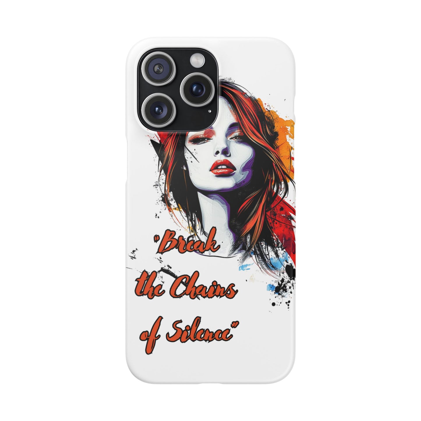 Empowering Art Snap Cases, Phone Cover, Break the Chains of Silence, Unique Gift, Inspirational Tech Accessories