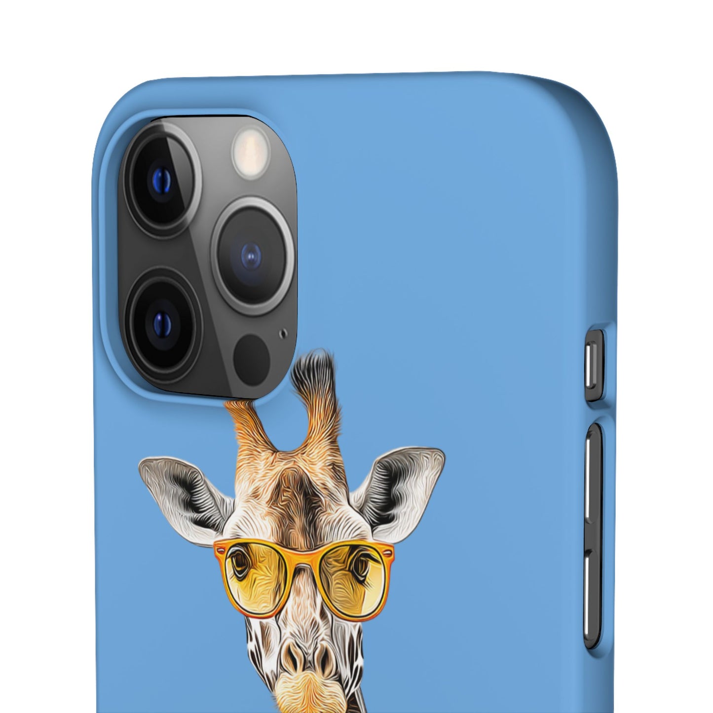 Giraffe Blue Snap Case Phone Cover for Animal Lover Iphone and Samsung models