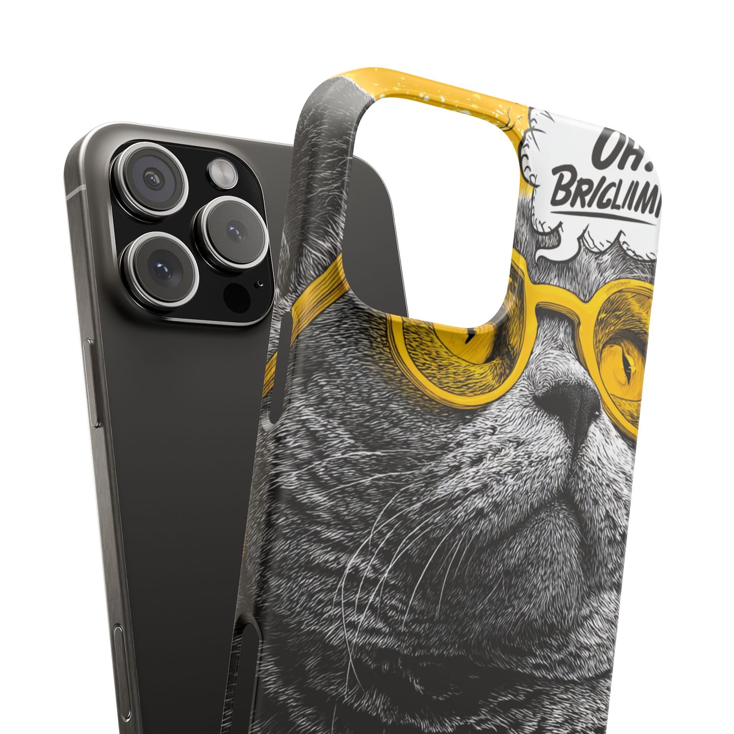 Playful Cat Snap Case - Quirky Phone Cover for Cat Lovers, Gift for Pet Enthusiasts, Funny Accessory for Any Occasion