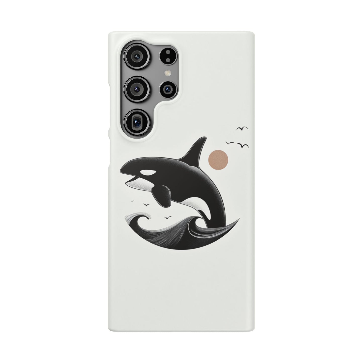 Whale Splash Phone Case | Ocean Lover Gift, Marine Art, Snap Cases, Cute Whale Design, Custom Phone Accessories