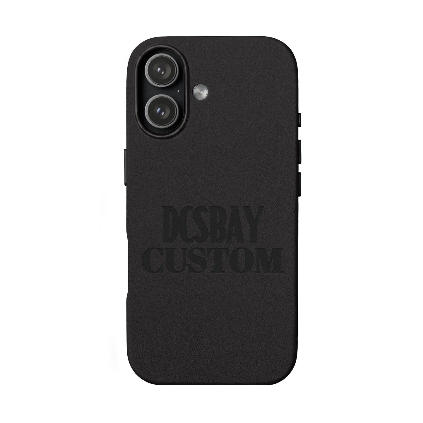 Engraved PU Leather Phone Case — Minimal Bear Silhouette