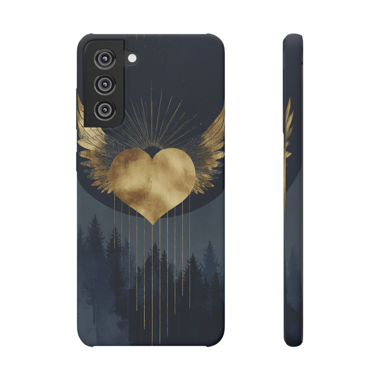 Heart Wing Snap Case, Elegant Phone Cover, Unique Gift, Artistic Accessory, Protective Case for Love and Romance