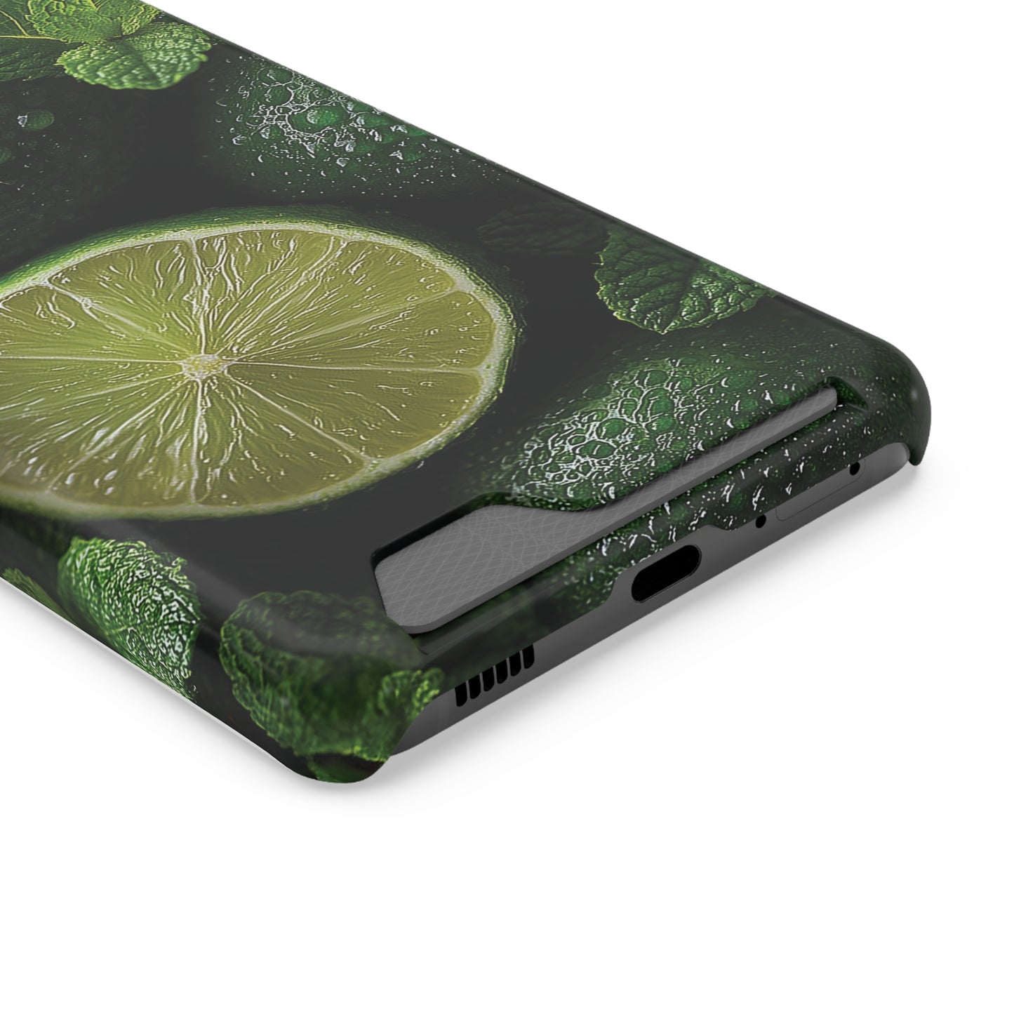 Fresh Lime Phone Case with Card Holder, Citrus Design, Perfect Gift for Summer, Stylish and Functional, Eco-friendly Accessories, [...]
