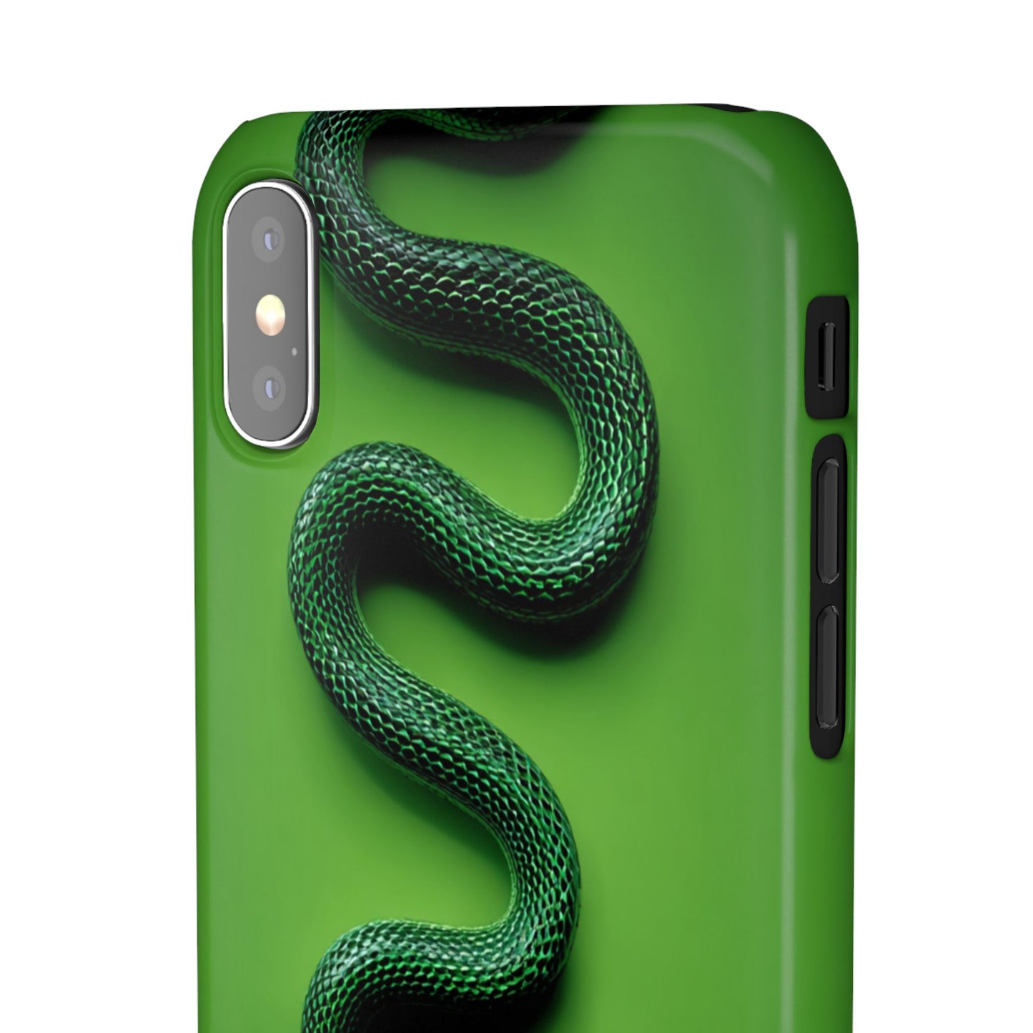 Green Snake Snap Case for iPhone, Stylish Phone Cover, Unique Gift, Trendy Accessory, Birthday, Nature Lover's Phone Case