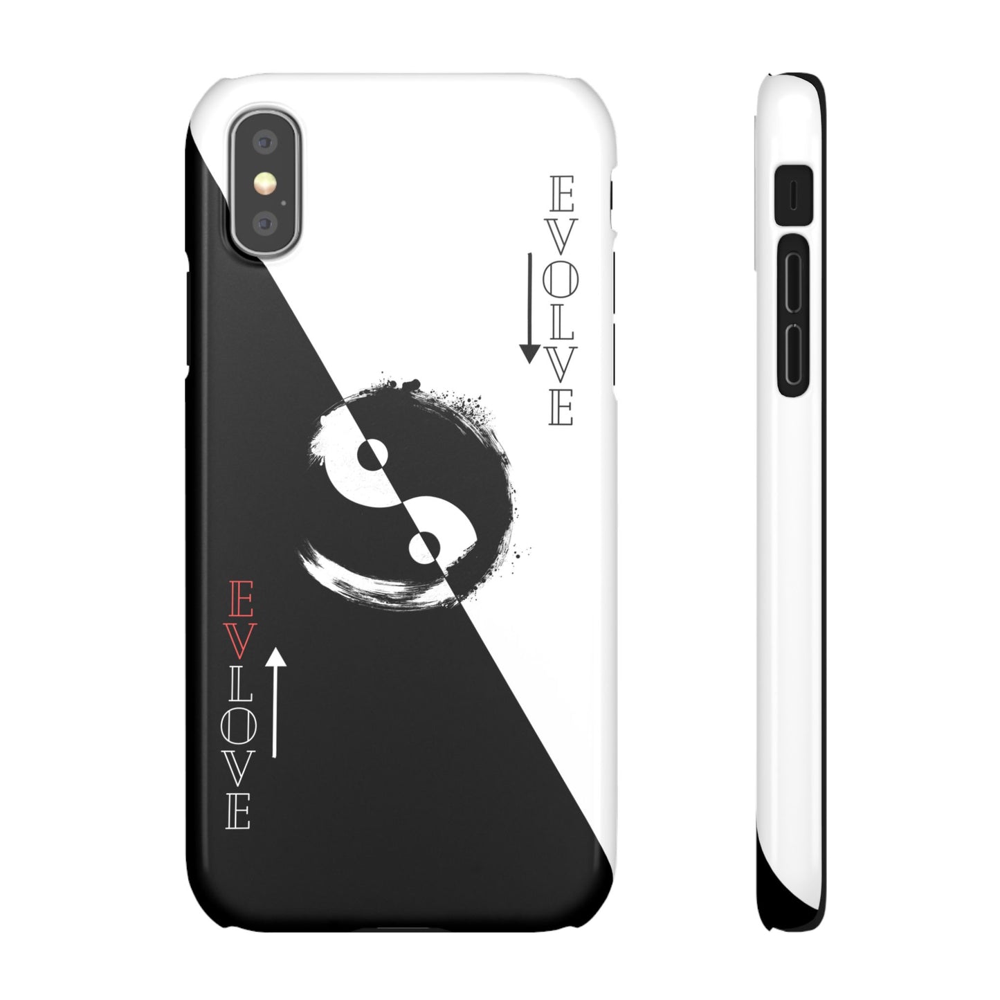 Yin Yang Evolve Black and White Snap Case Cover for iPhone and Samsung