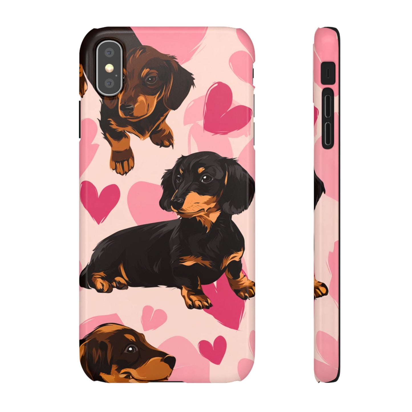 Pink Dachshund Love Phone Case for Iphone and Samsung Customistion and Free Shipping Avvialable