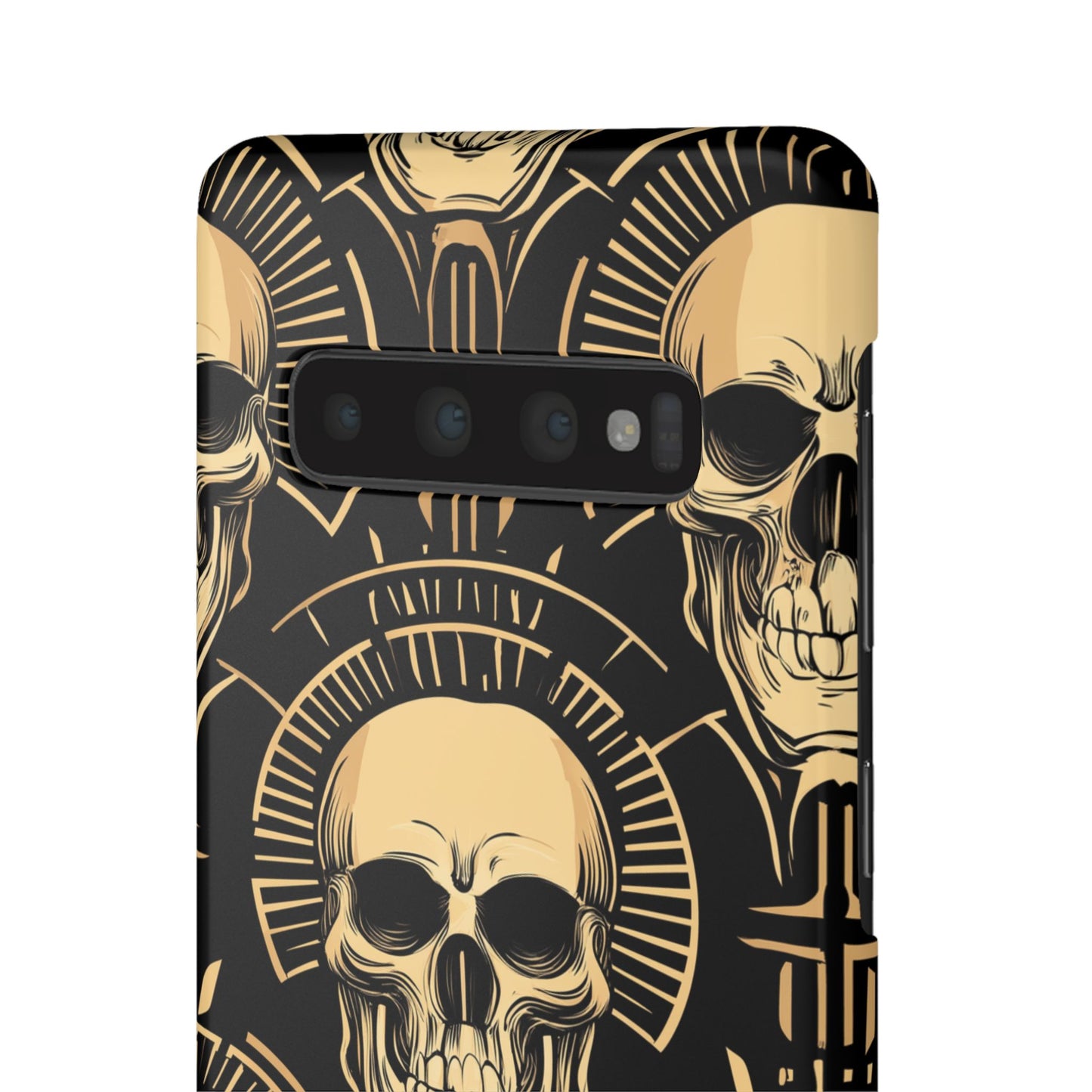 Skull Print Snap Case, Edgy Phone Cover for Goth Lovers, Protective Shell for Halloween, Unique Gift for Him or Her