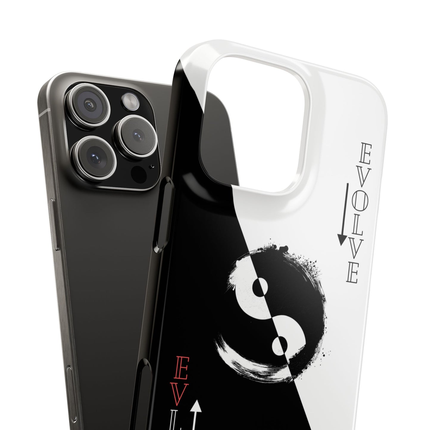 Yin Yang Evolve Black and White Snap Case Cover for iPhone and Samsung