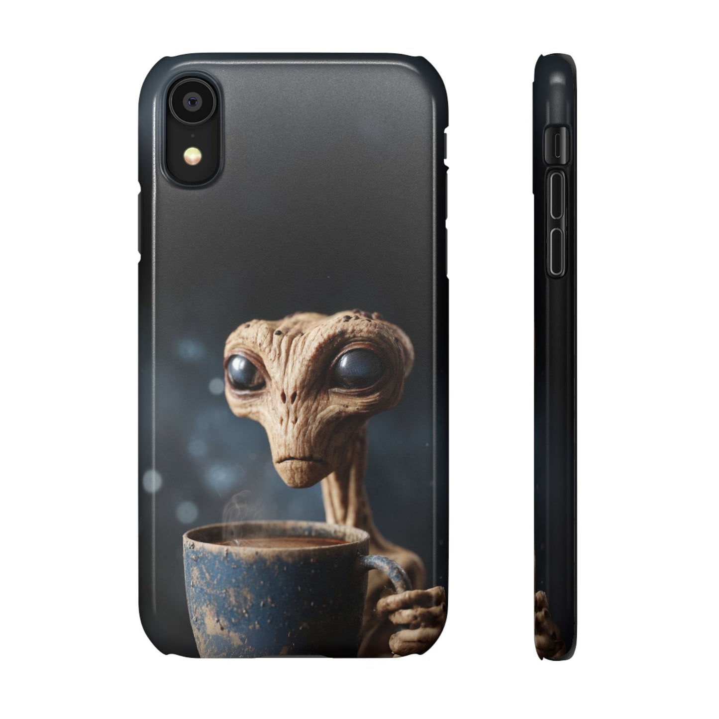 Alien Coffee Snap Case, Unique Phone Cover, Pop Culture Accessory, Gift for Sci-Fi Lovers, Customizable Phone Case