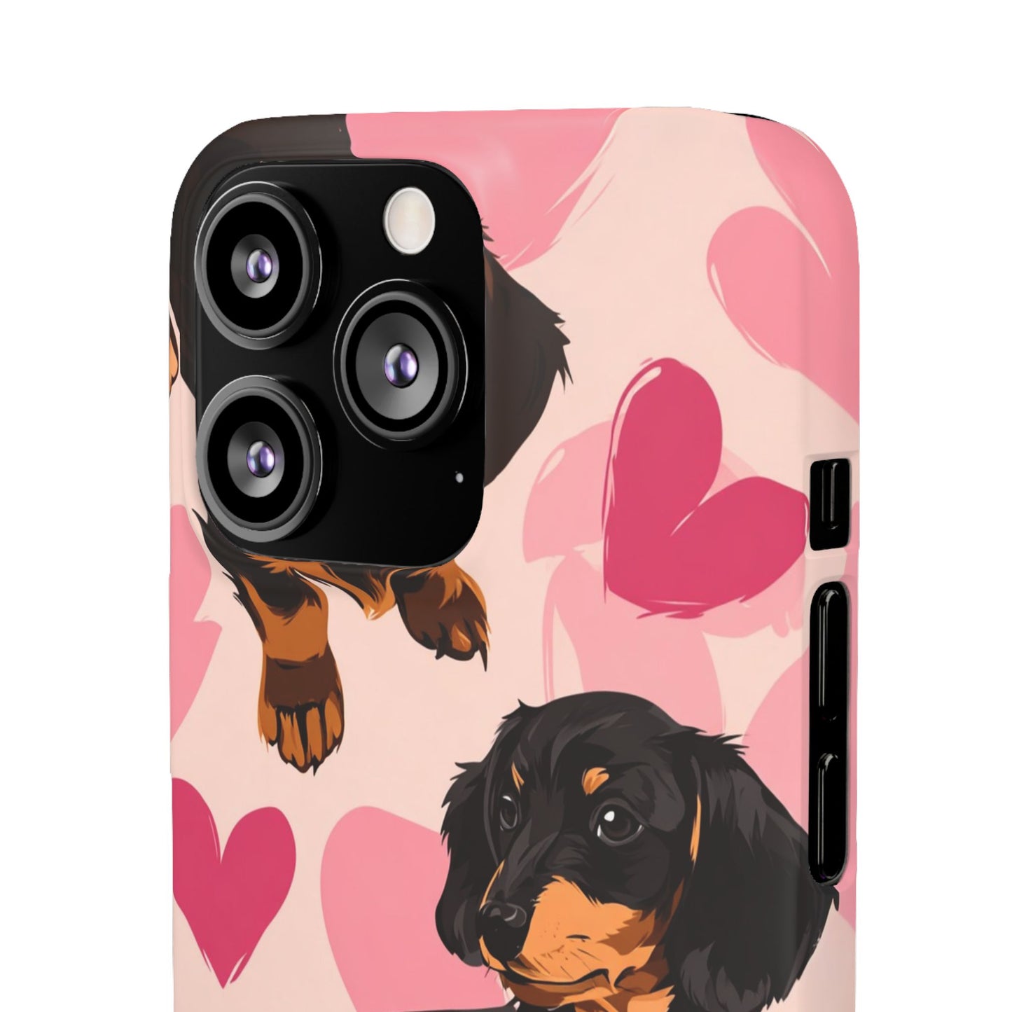 Pink Dachshund Love Phone Case for Iphone and Samsung Customistion and Free Shipping Avvialable