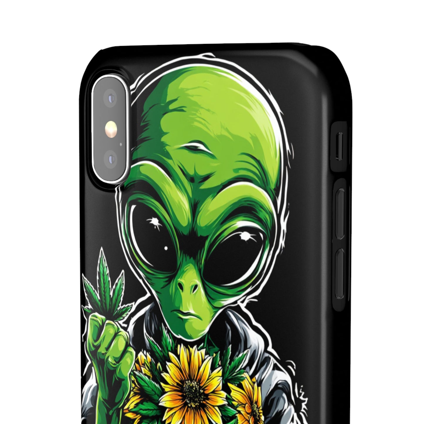 Alien Floral Snap Cases, Fun Phone Case, Gifts for Sci-Fi Lovers, Cute Alien Decor, Unique Tech Accessories