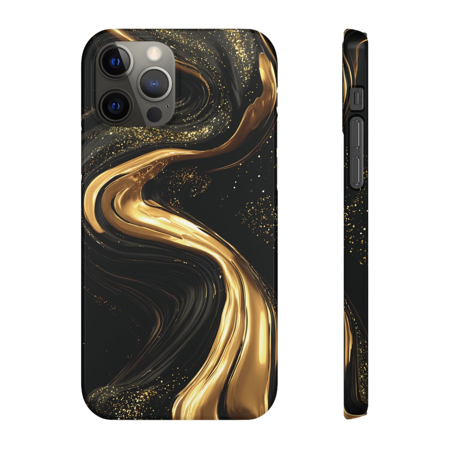 Elegant Gold Swirl Snap Case - Stylish Phone Cover, Modern Accessory, Gift for Her, Luxe Phone Case, Trendy Decor