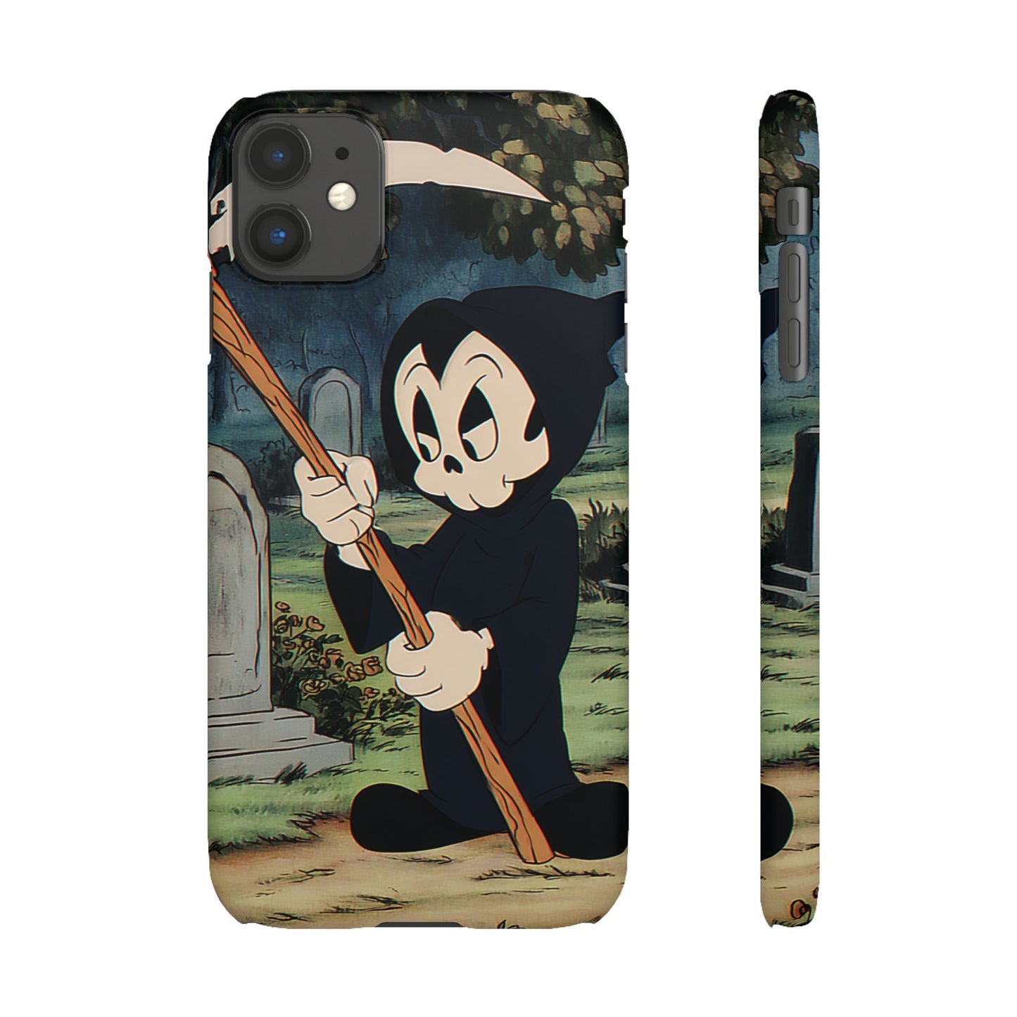 Grim Reaper Snap Case, Halloween Phone Case, Cute Death Phone Cover, Spooky Accessories, Unique Phone Protector