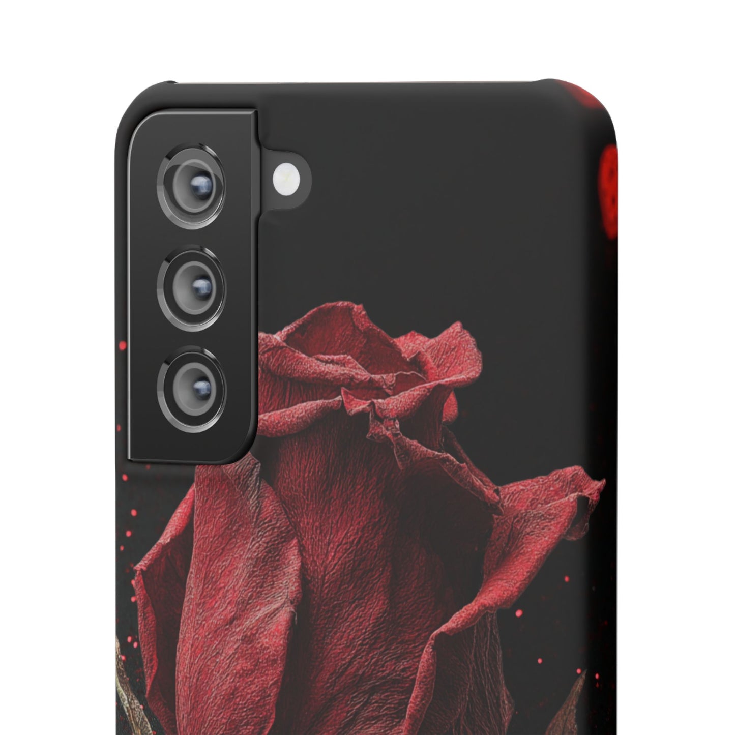 Romantic Rose Snap Case, Floral Phone Cover, Valentines Day Gift, Trendy Mobile Accessory, Heart Design Case, Elegant Phone Protector