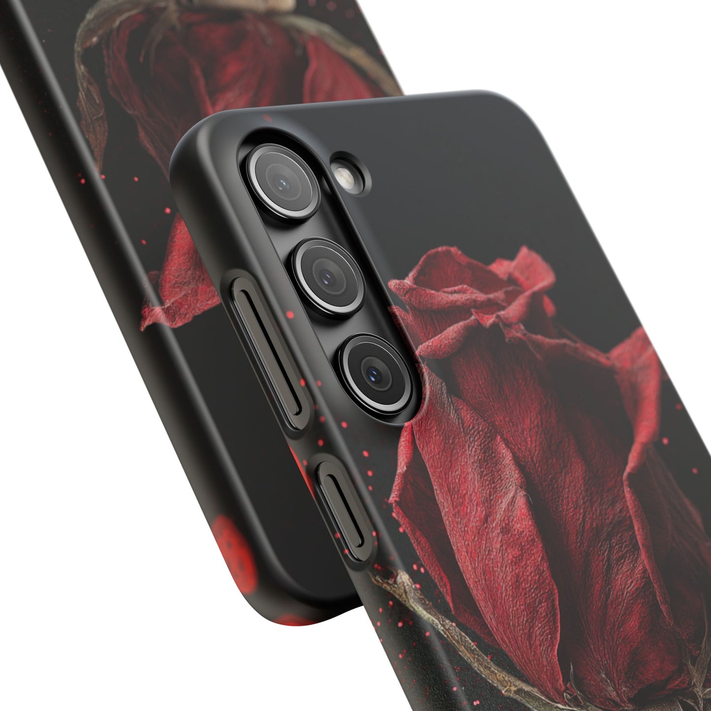 Romantic Rose Snap Case, Floral Phone Cover, Valentines Day Gift, Trendy Mobile Accessory, Heart Design Case, Elegant Phone Protector