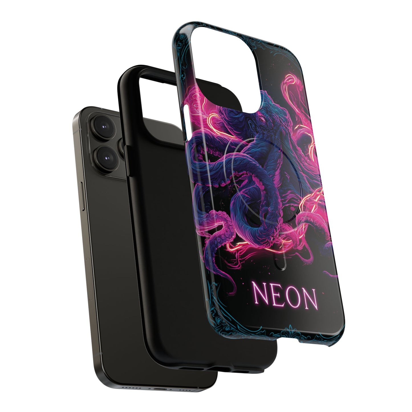 Neon Octopus Phone Case — Tough Magnetic Protective Cover