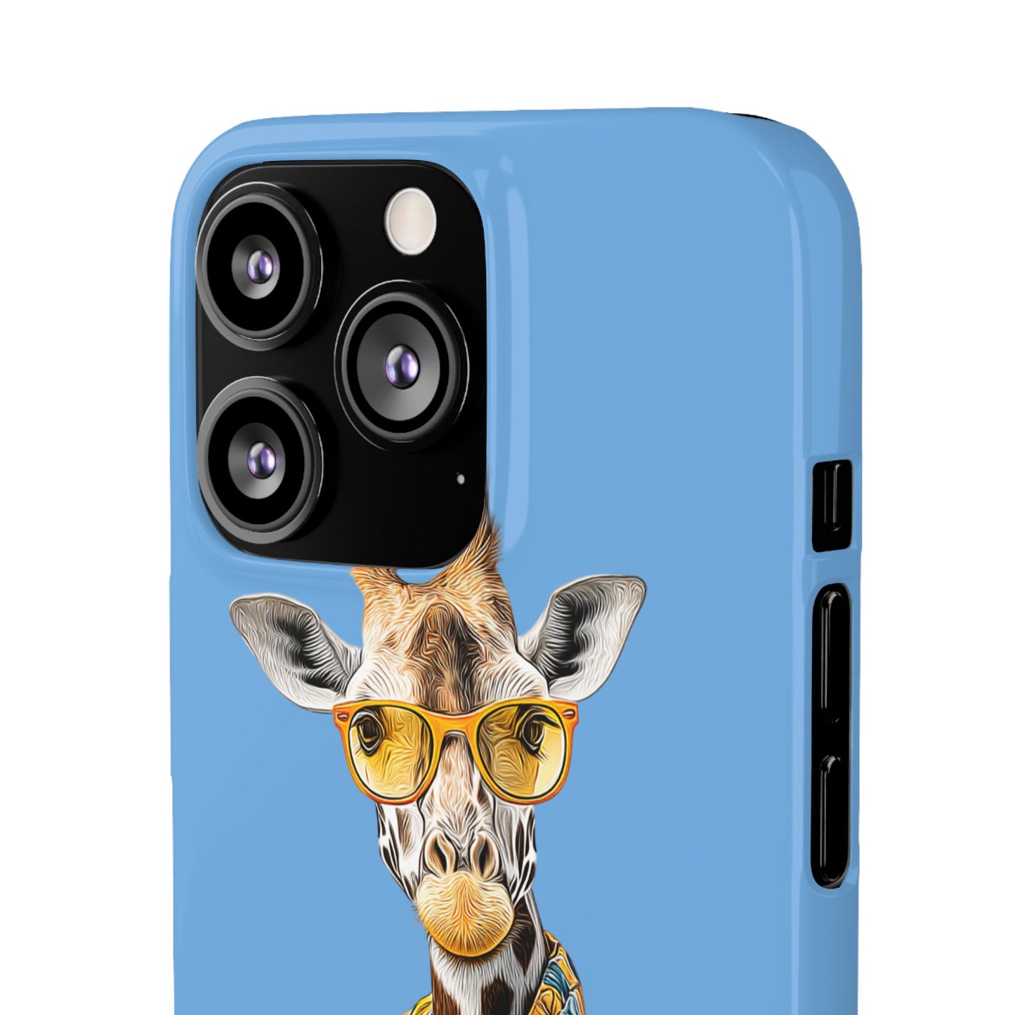 Giraffe Blue Snap Case Phone Cover for Animal Lover Iphone and Samsung models