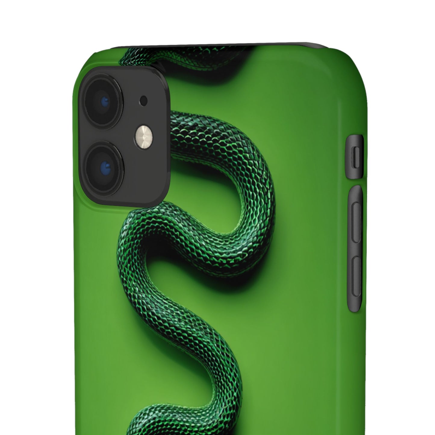 Green Snake Snap Case for iPhone, Stylish Phone Cover, Unique Gift, Trendy Accessory, Birthday, Nature Lover's Phone Case