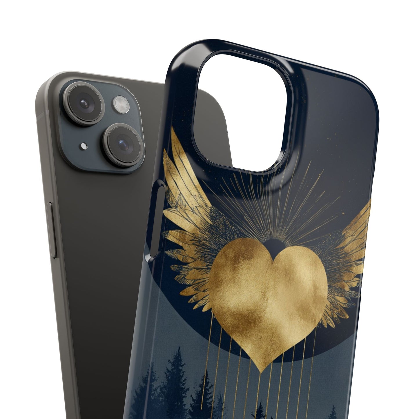 Heart Wing Snap Case, Elegant Phone Cover, Unique Gift, Artistic Accessory, Protective Case for Love and Romance