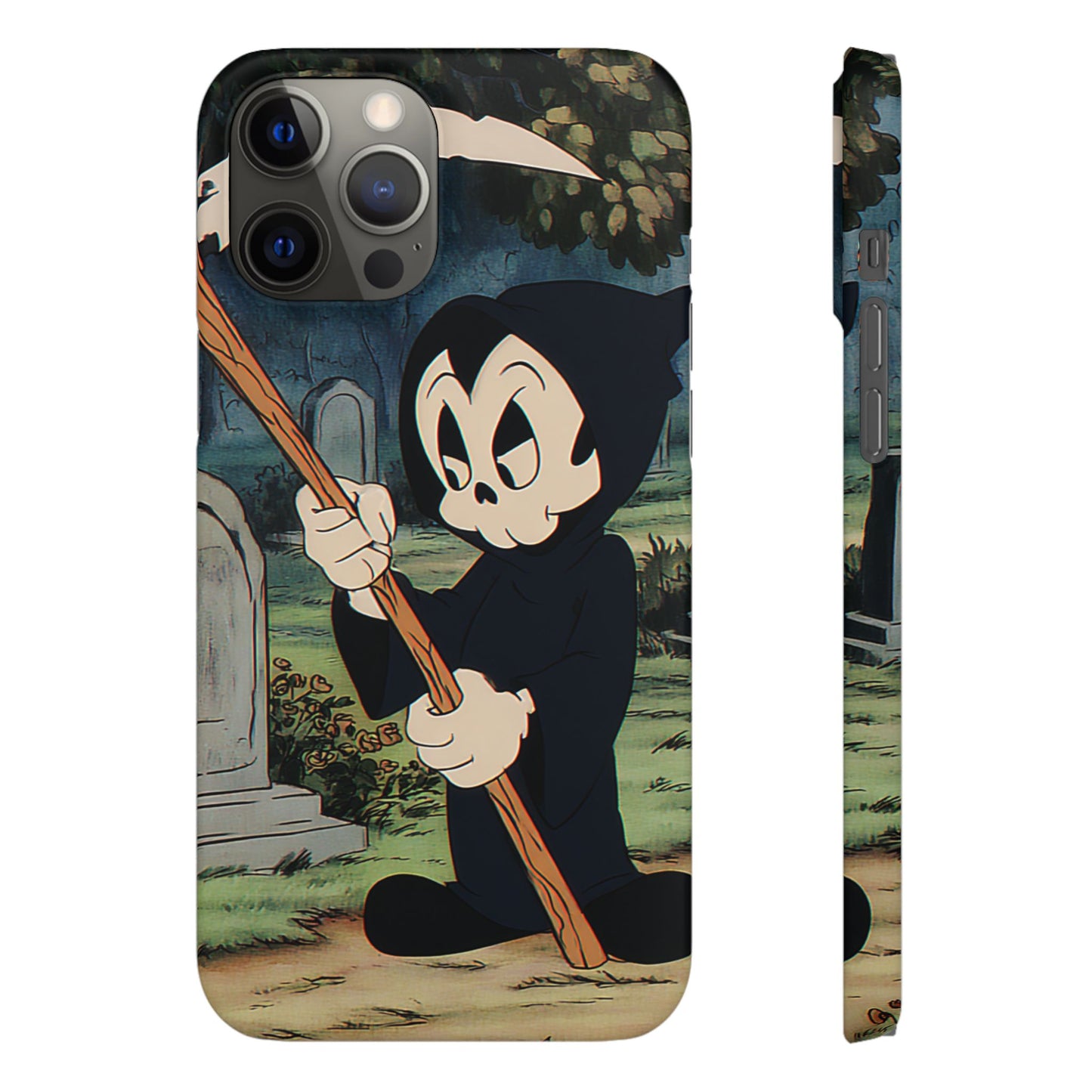 Grim Reaper Snap Case, Halloween Phone Case, Cute Death Phone Cover, Spooky Accessories, Unique Phone Protector