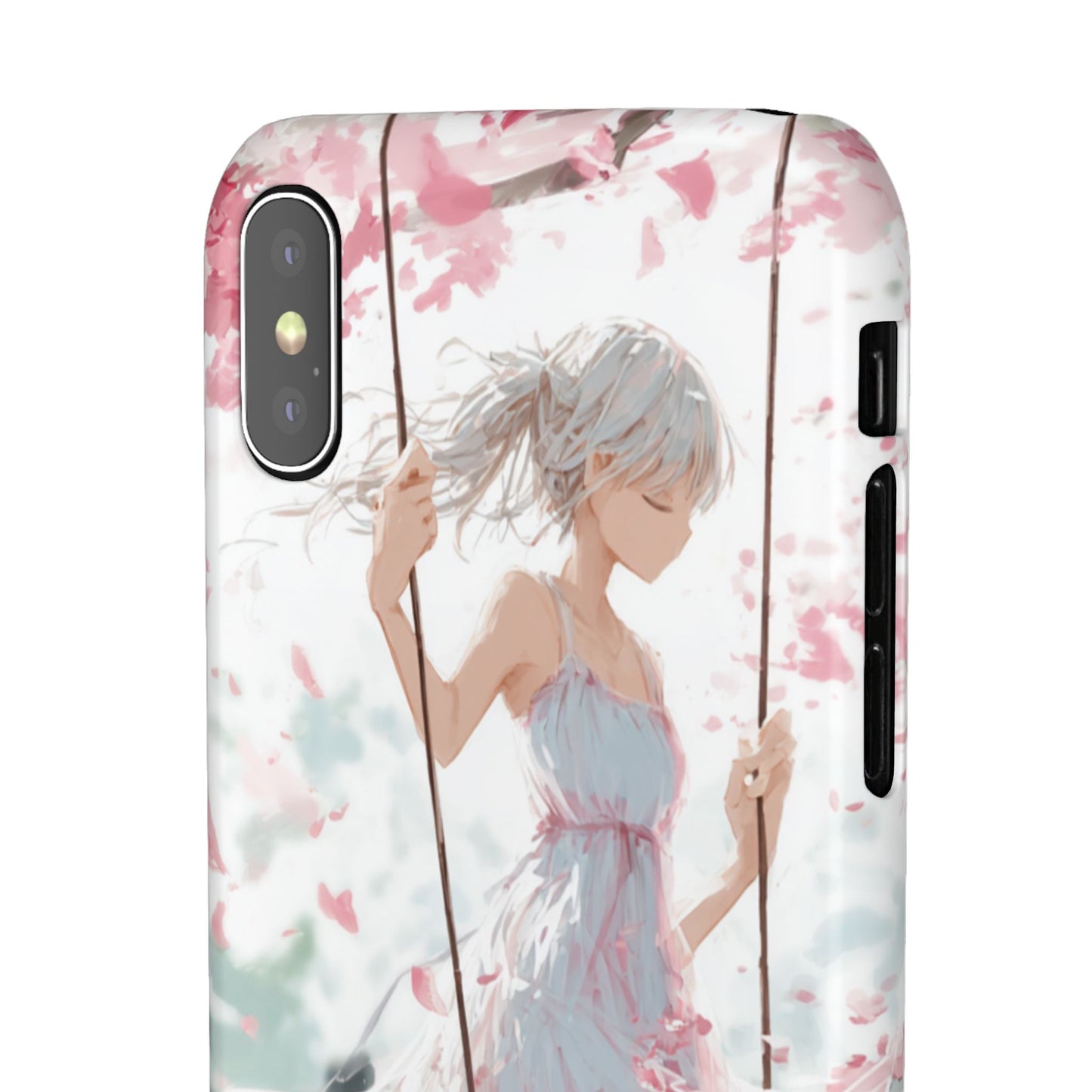 Elegant Floral Snap Cases for iPhone, Personalized Phone Covers, Cute Spring Gifts, Anime Aesthetic Accessories, Flower-themed Cell [...]
