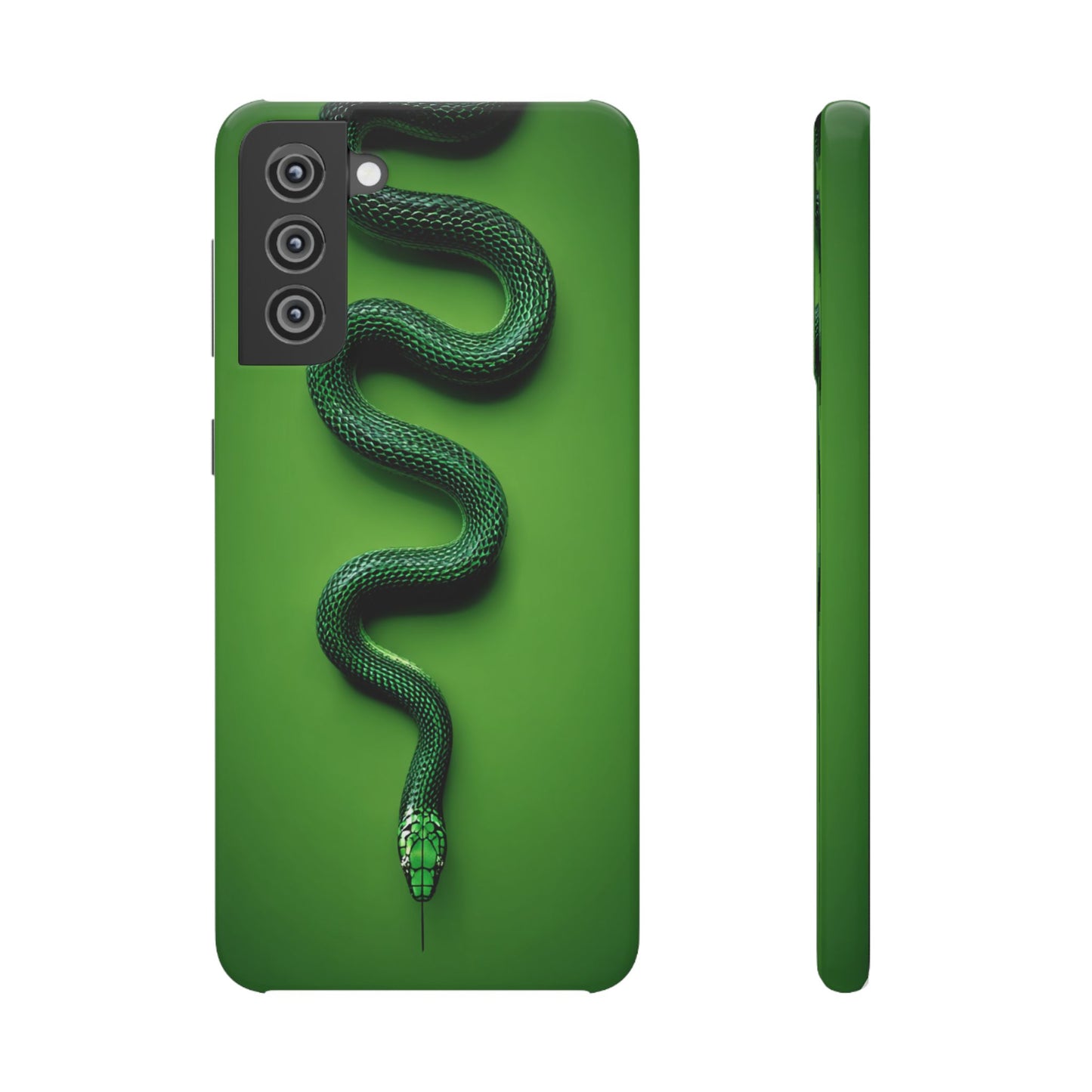 Green Snake Snap Case for iPhone, Stylish Phone Cover, Unique Gift, Trendy Accessory, Birthday, Nature Lover's Phone Case