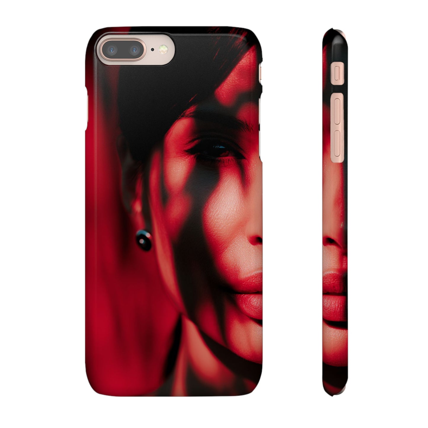 Stylish Snap Cases for Phone, Artistic Phone Cover, Unique Gifts, Red Aesthetic Case, Trendy Accessory, Vibrant Protection