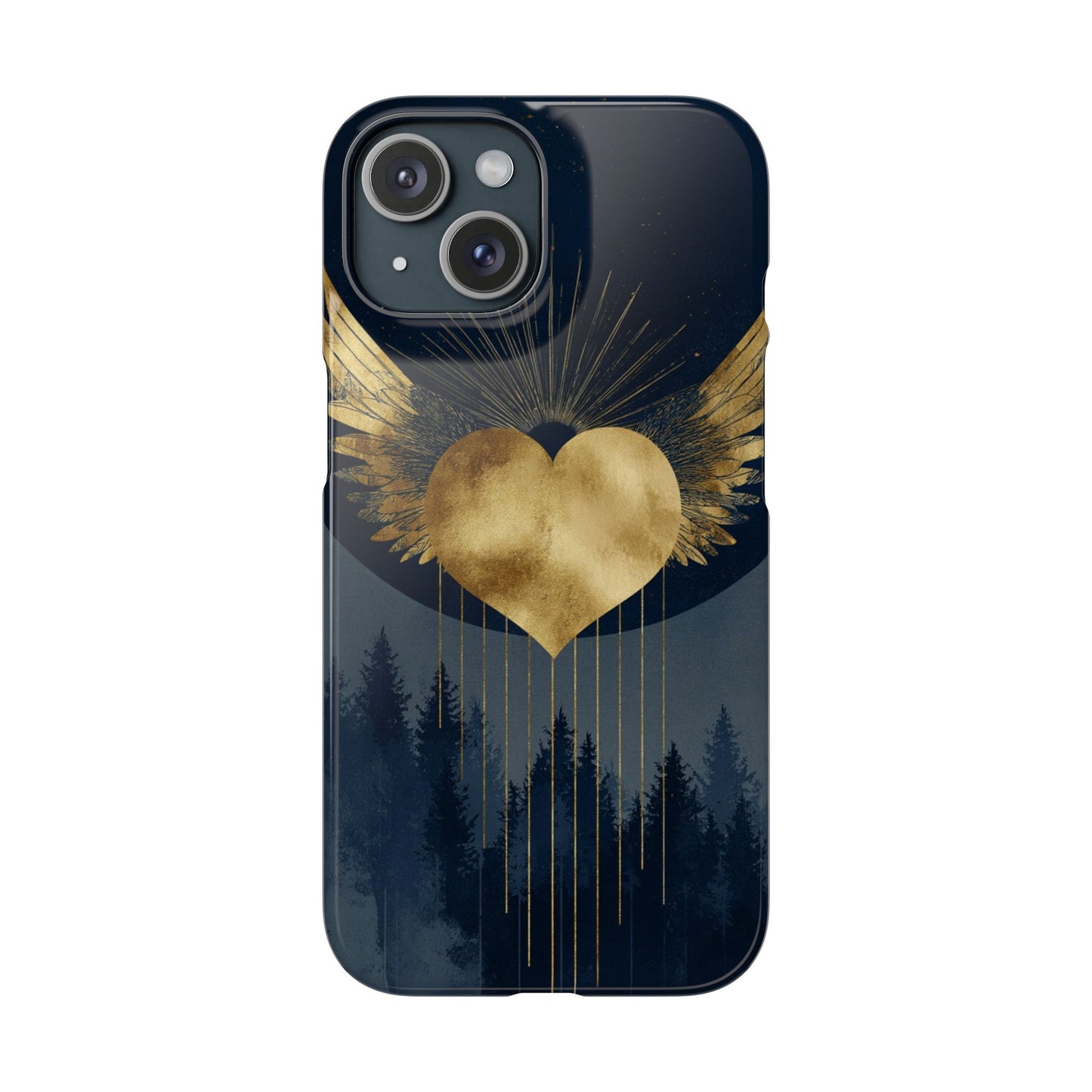 Heart Wing Snap Case, Elegant Phone Cover, Unique Gift, Artistic Accessory, Protective Case for Love and Romance